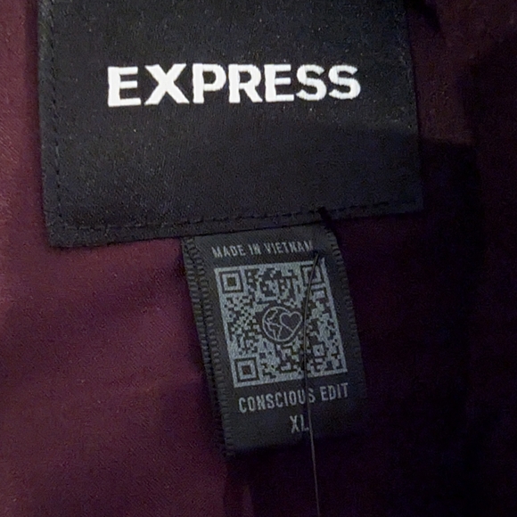 Express Conscious Edit Purple Coat - Picture 6 of 6